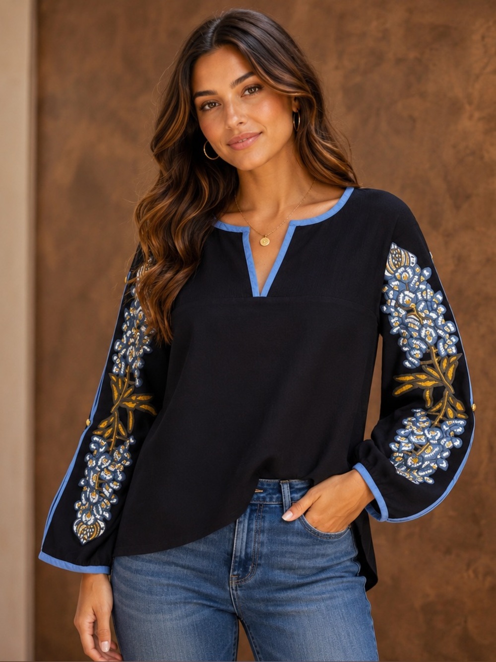 EMILY MCCARTHY- Graham Top Bluebonnet NWT